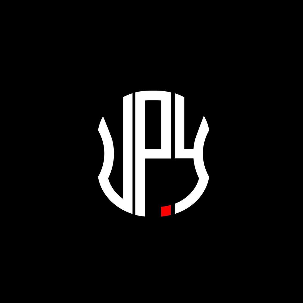 upy brief logo abstract creatief ontwerp. upy uniek ontwerp vector