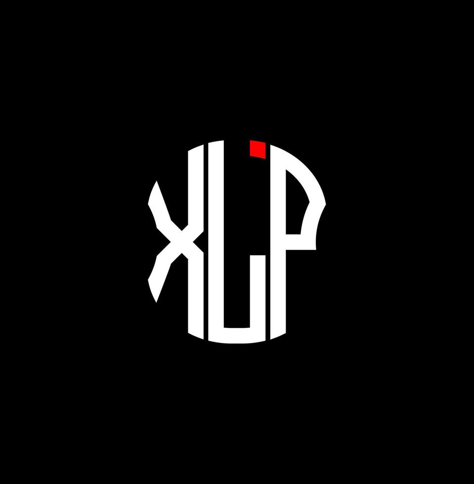 xlp brief logo abstract creatief ontwerp. xlp uniek ontwerp vector