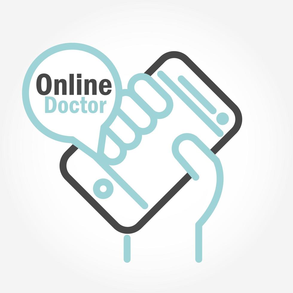 online doktersbanner met pictogram vector