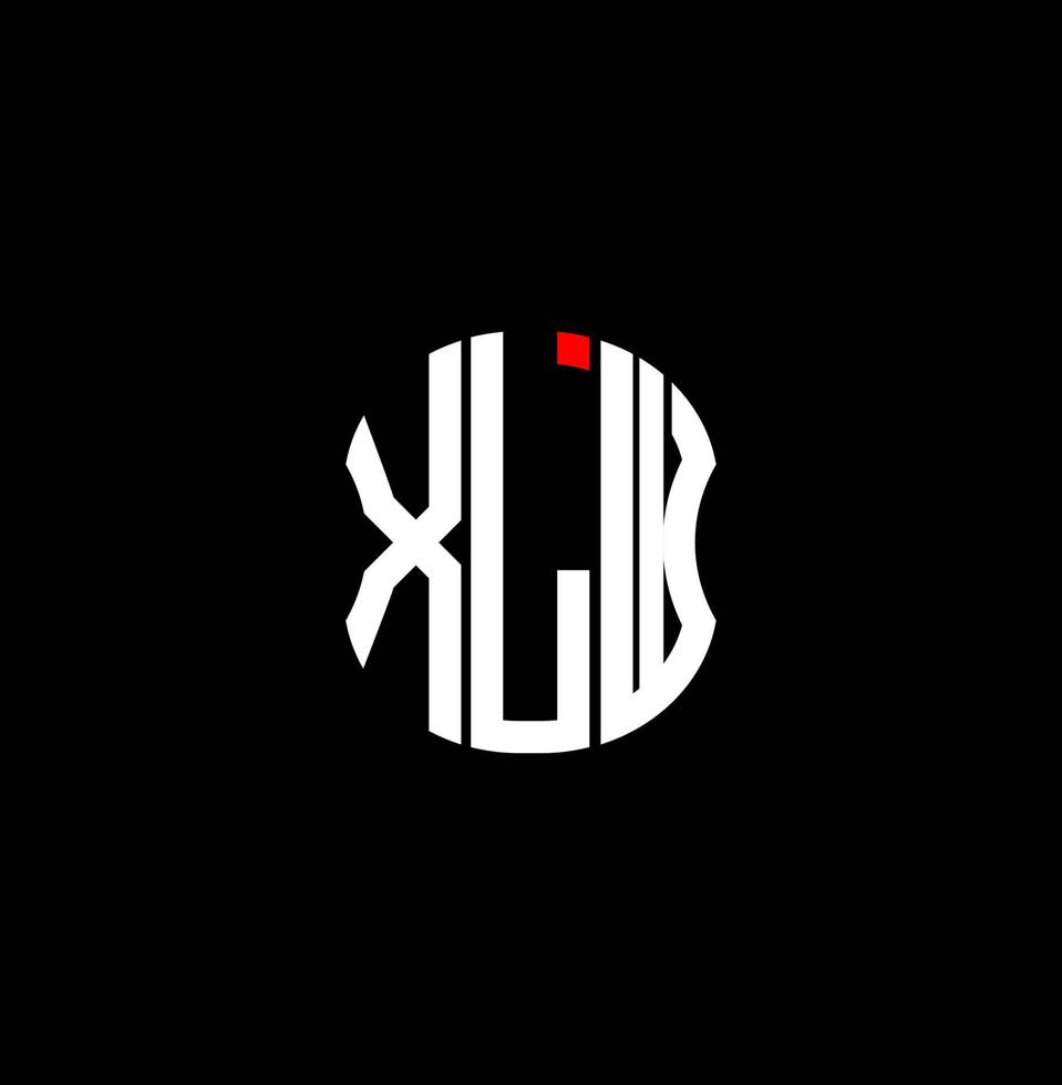 xlw brief logo abstract creatief ontwerp. xlw uniek ontwerp vector