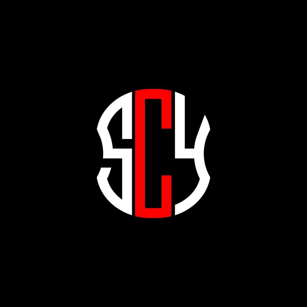 scy brief logo abstract creatief ontwerp. scy uniek ontwerp vector