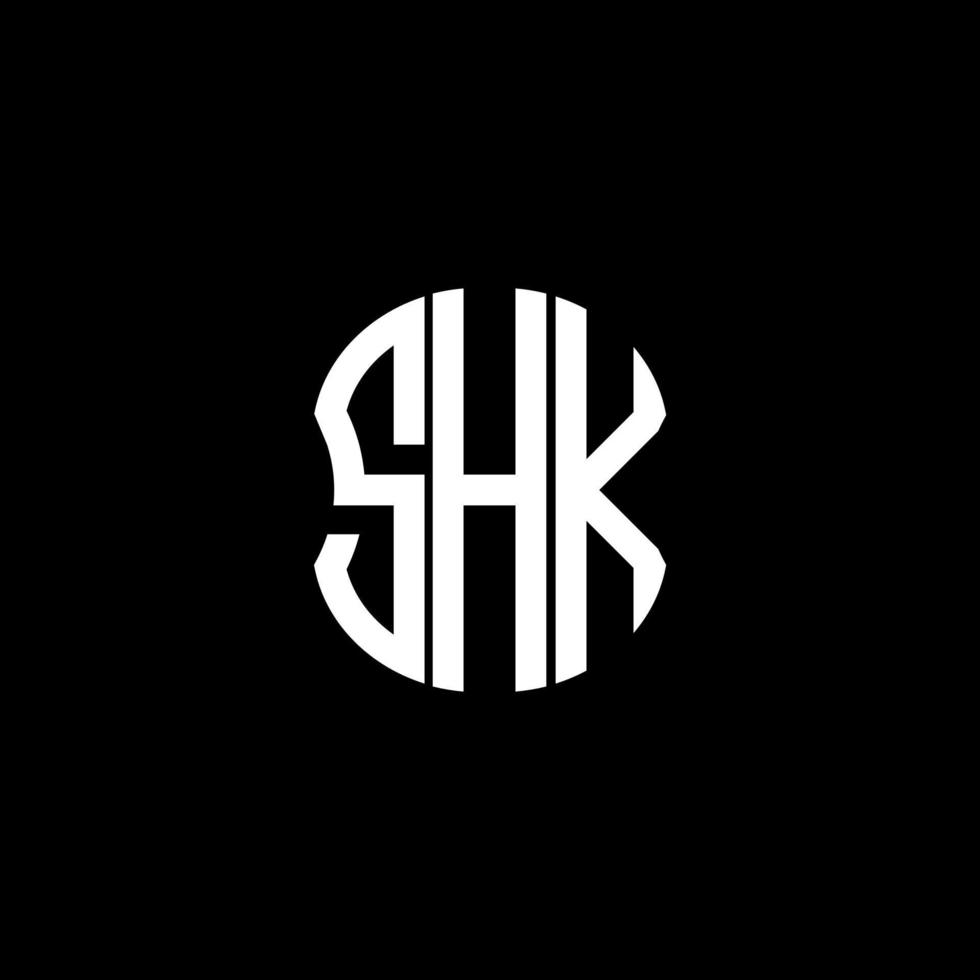 shk brief logo abstract creatief ontwerp. shk uniek ontwerp vector