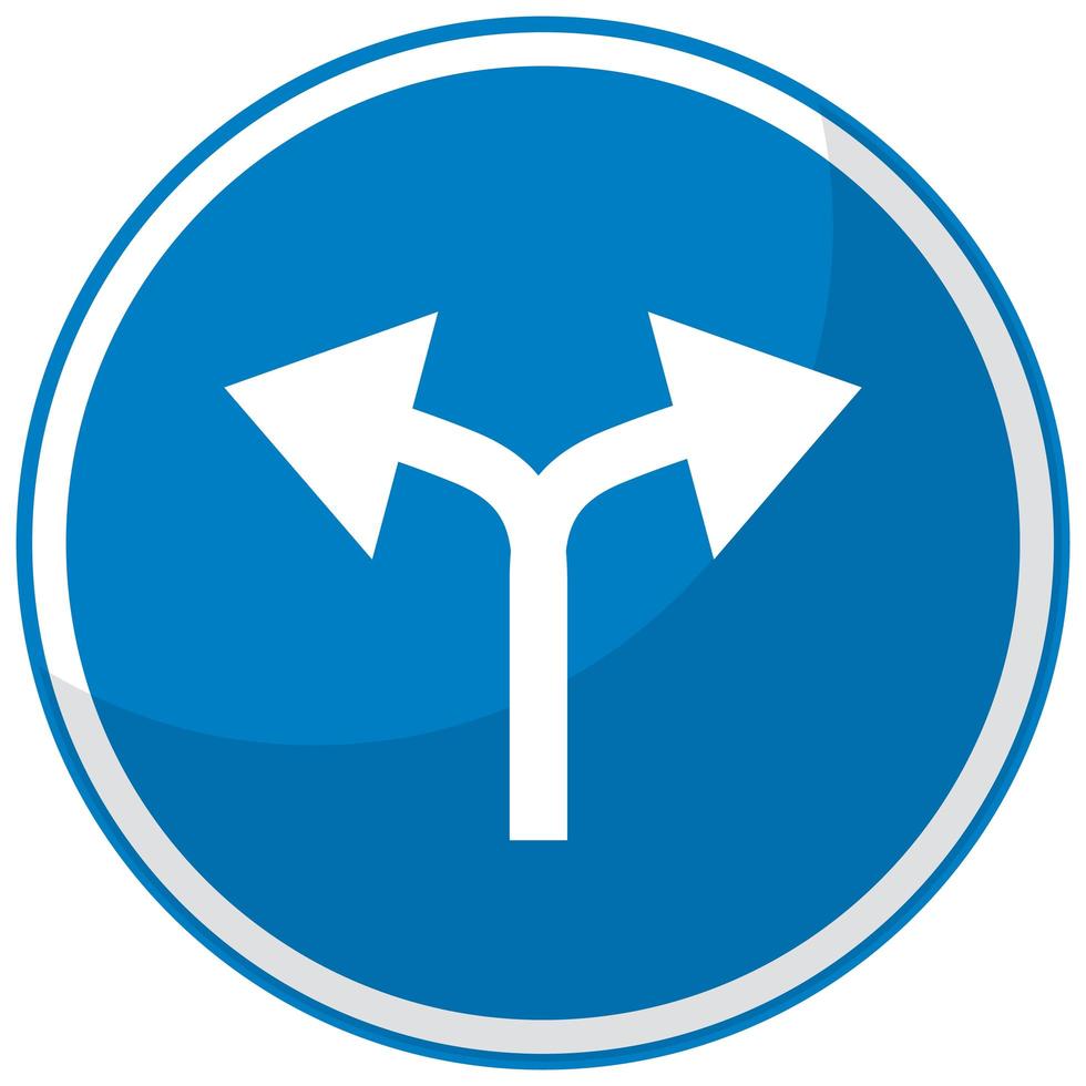 blauw verkeersbord geïsoleerd op een witte achtergrond vector