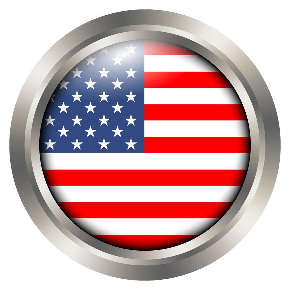 Amerikaans vlag insigne icoon illustratie, met reliëf of 3d effect vector