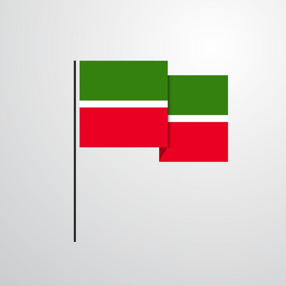 Tatarstan golvend vlag ontwerp vector