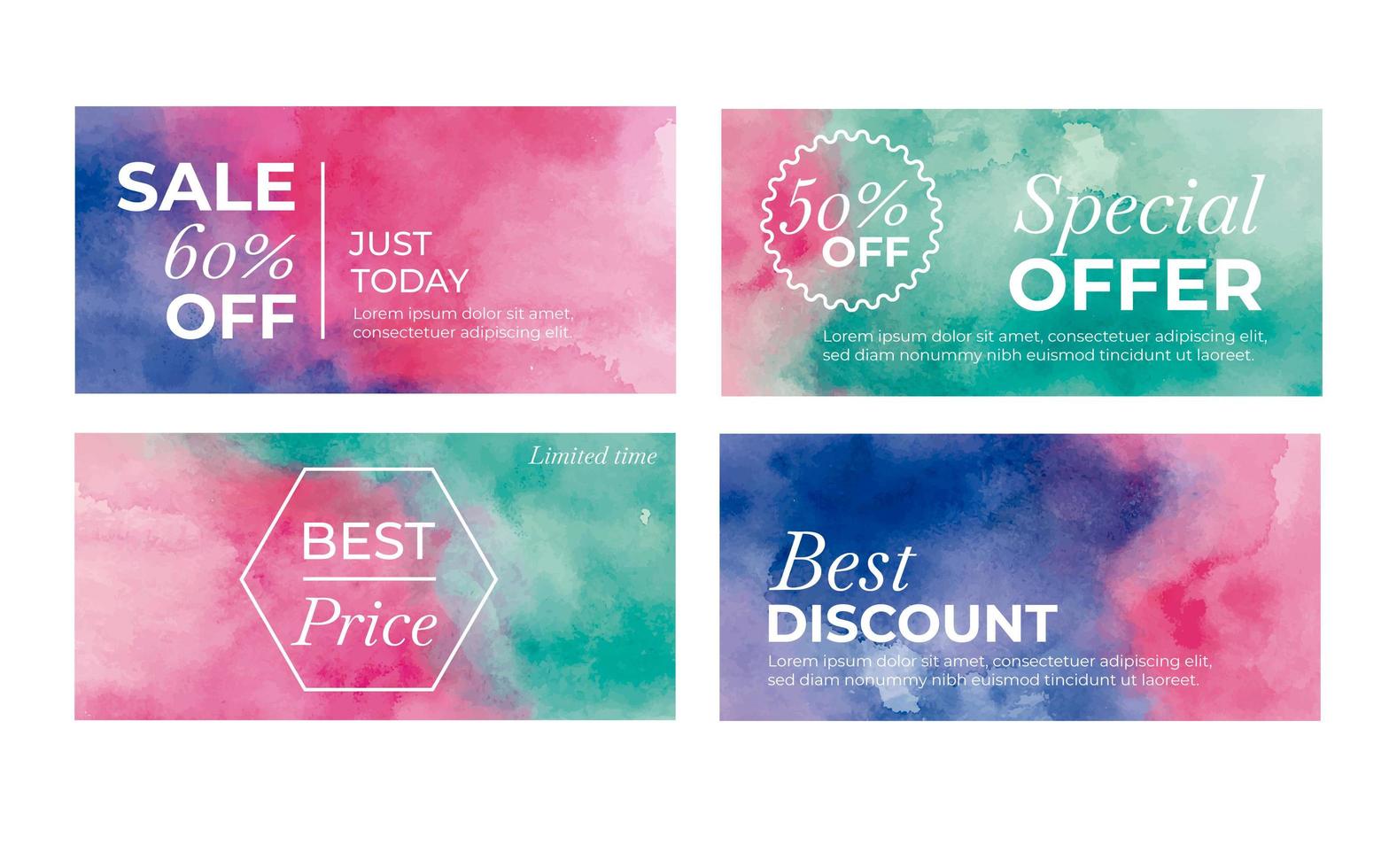 elegante set van banners te koop vector