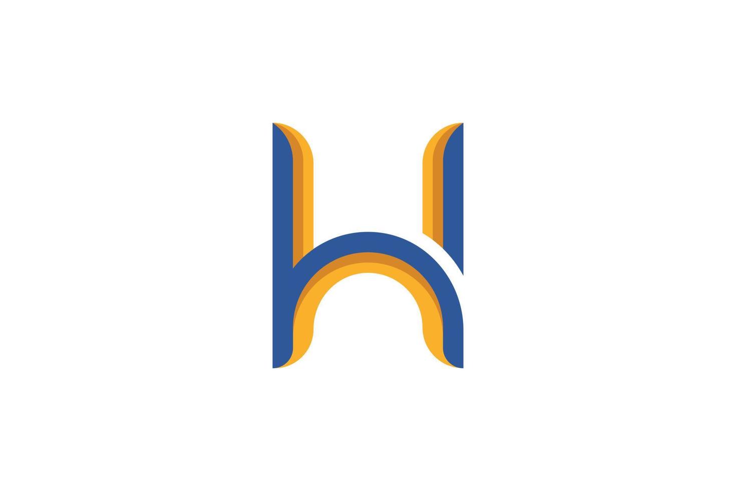 kleurrijk brief h logo vector