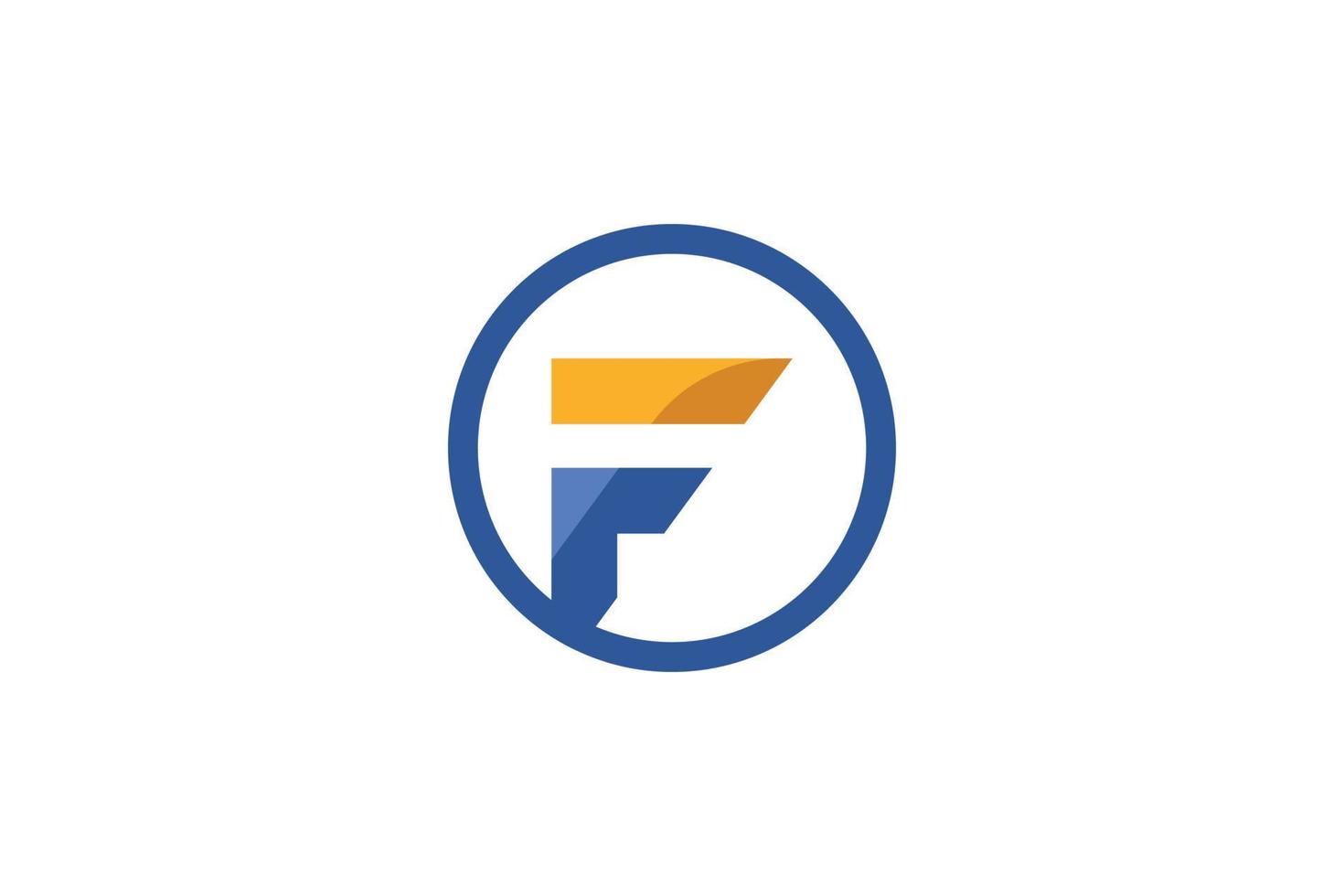 brief f logo abstract vector