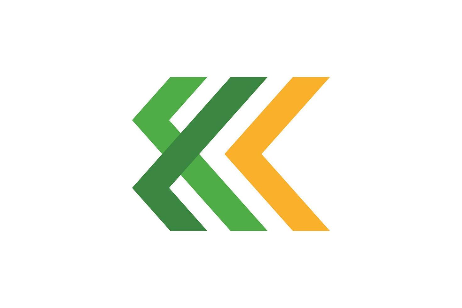 k brief kleurrijk logo vector