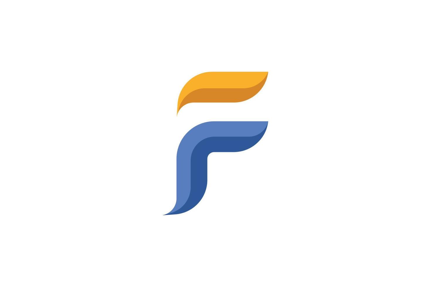 brief f logo abstract vector