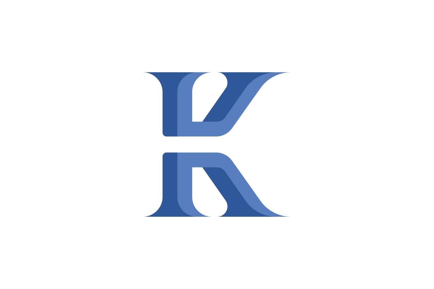 k brief kleurrijk logo vector