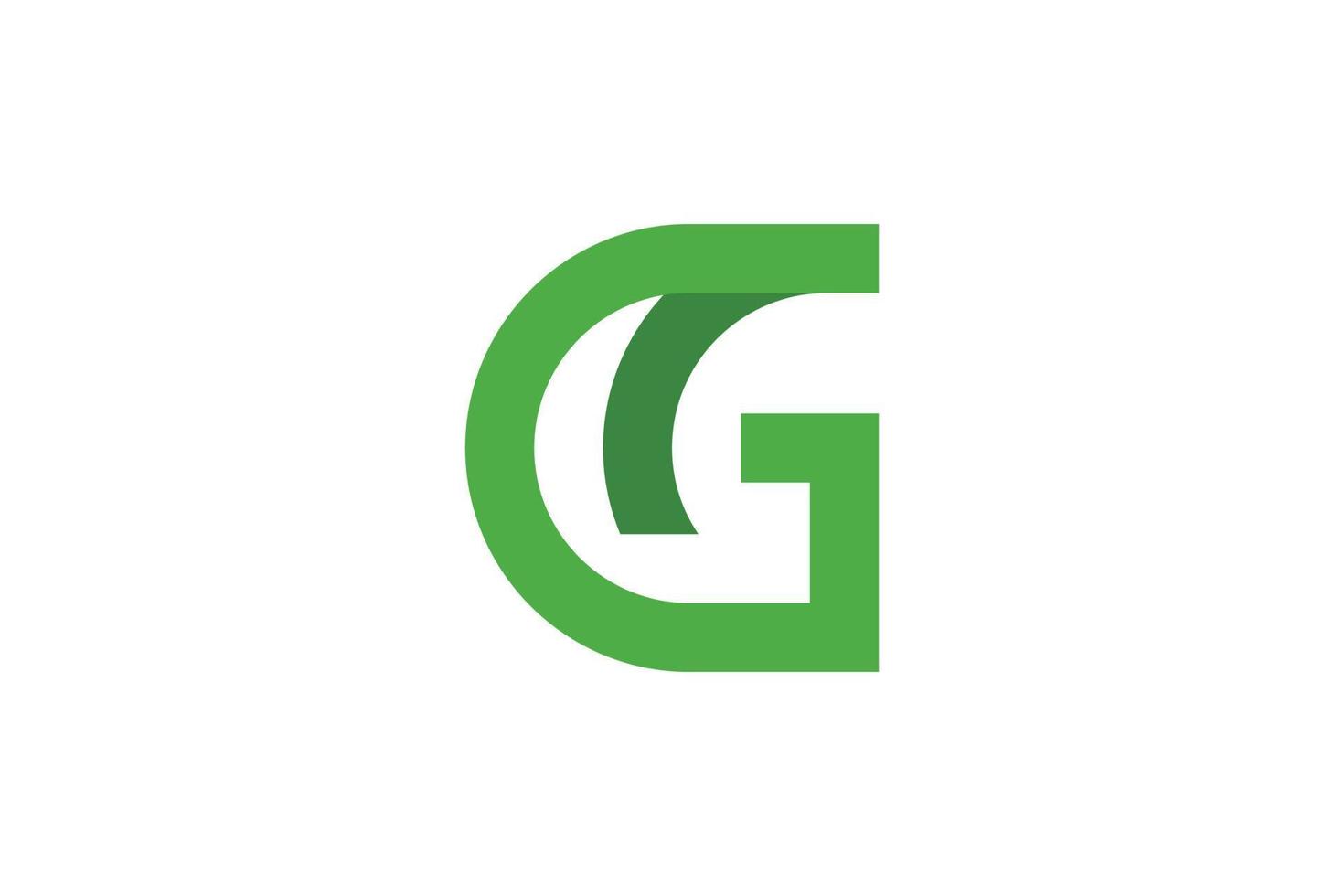 creatief brief g logo vector