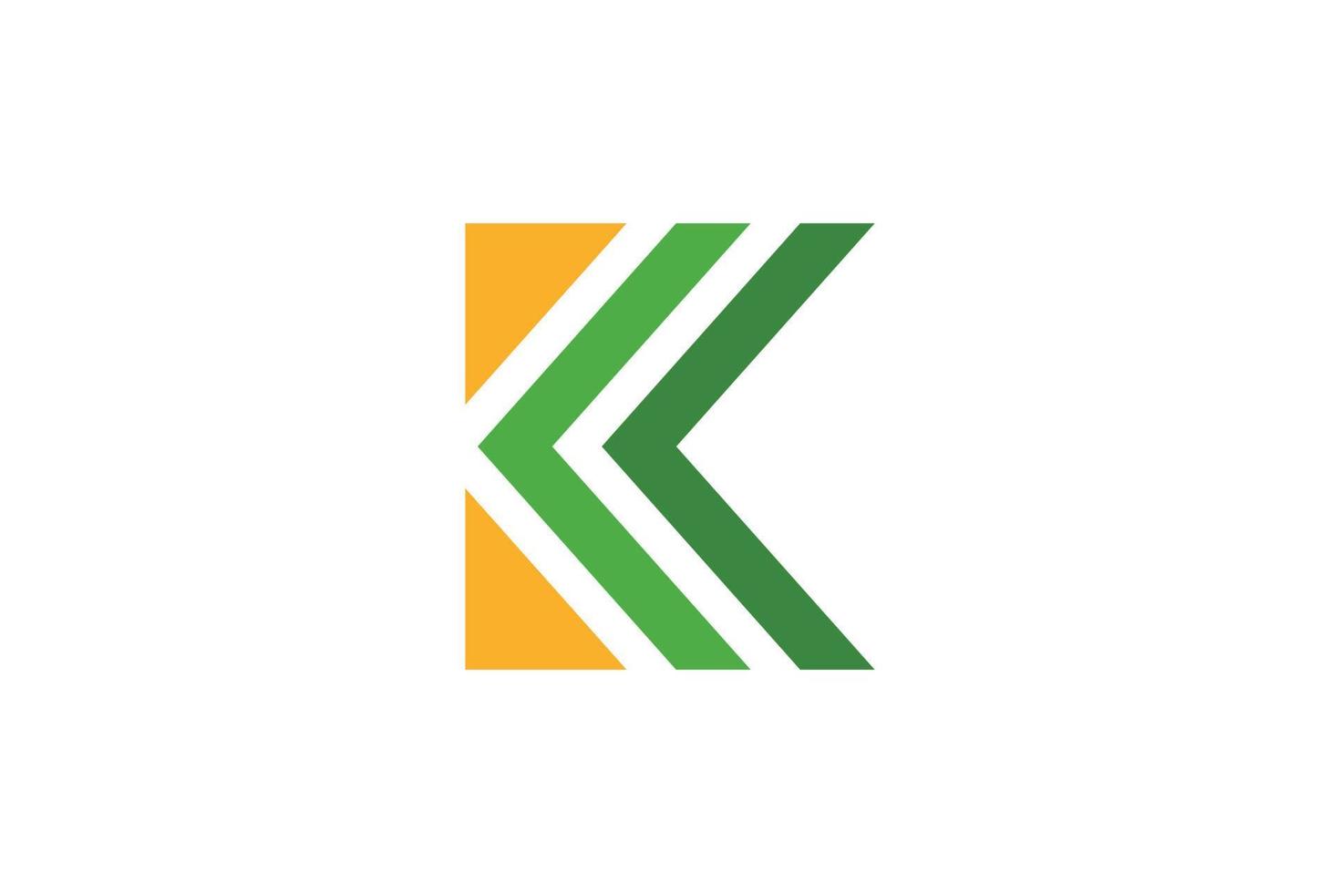 k brief kleurrijk logo vector