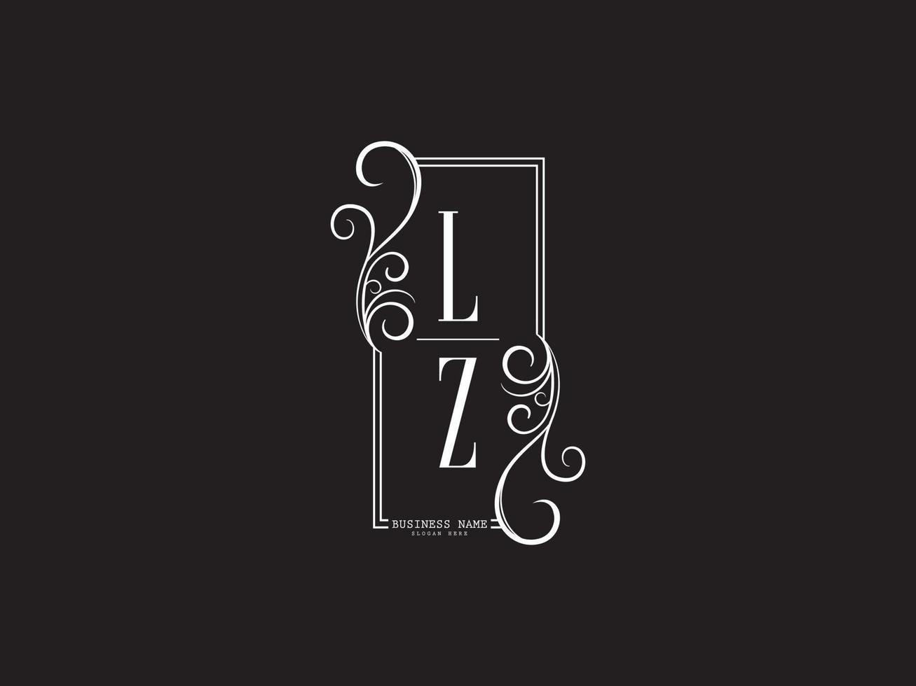 brief lz logo icoon, initialen lz zl luxe logo beeld ontwerp vector
