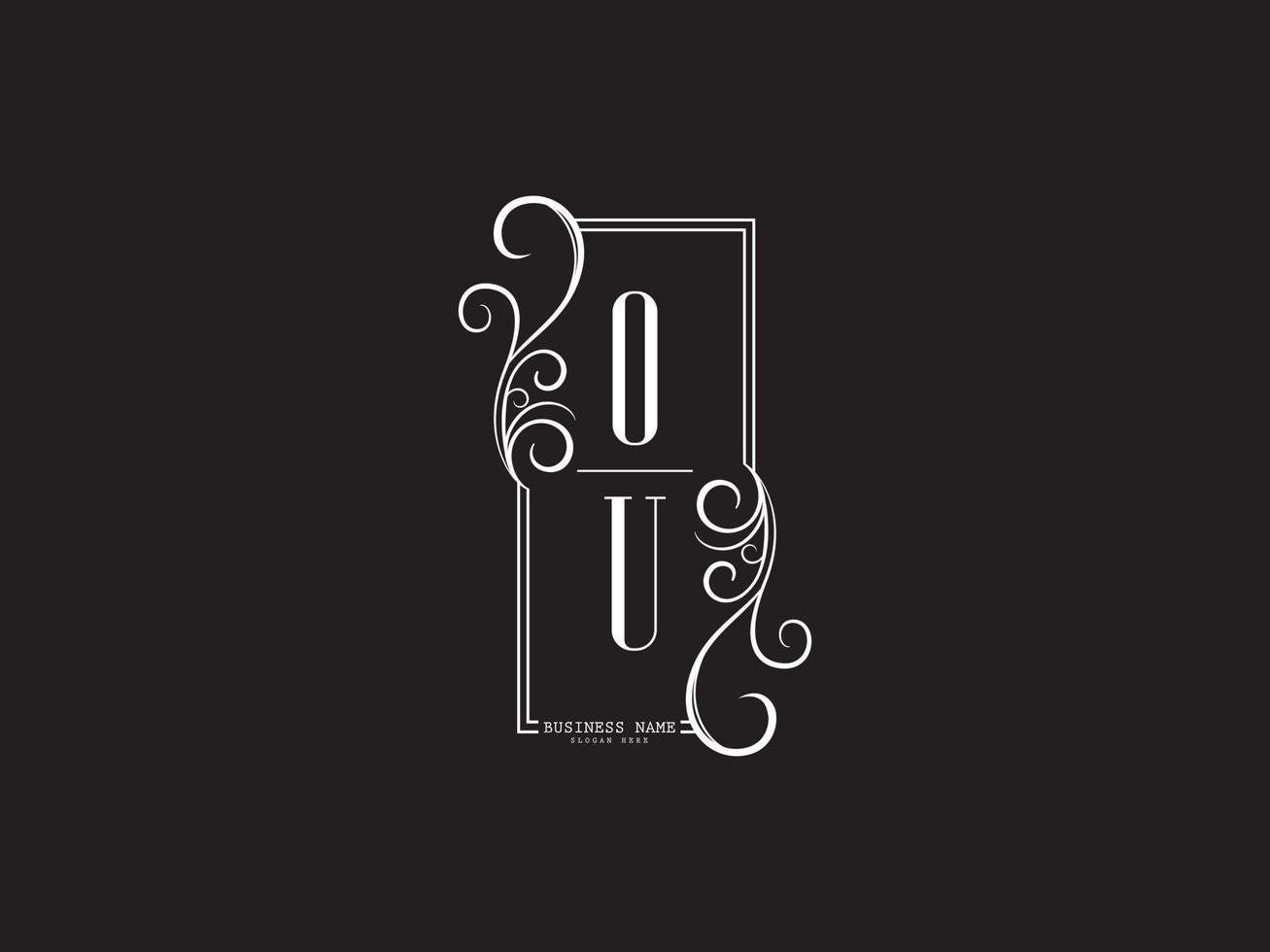 luxe ou uo O u logo brief vector kunst