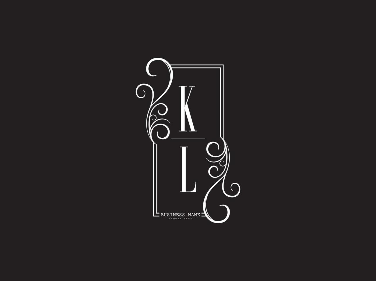 premie kl lk logo icoon, initialen kl luxe brief logo ontwerp vector