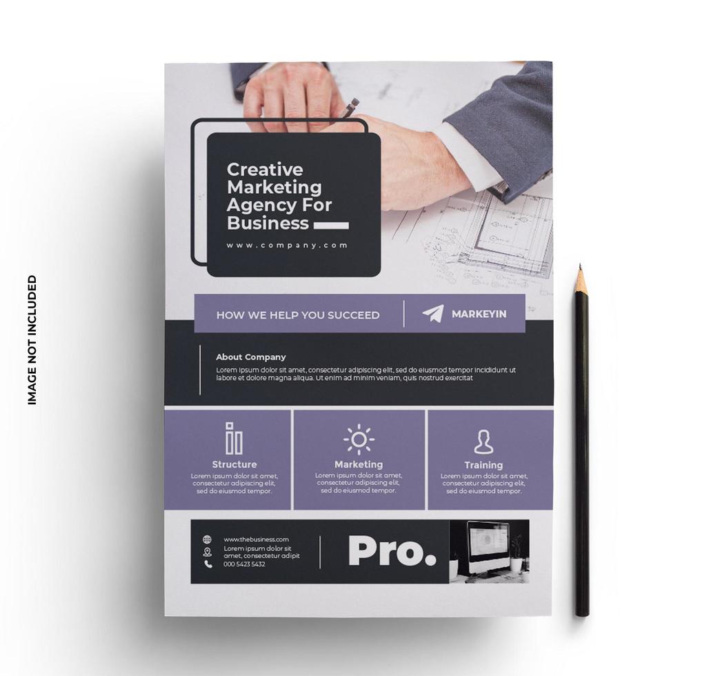 platte brochure folder lay-out ontwerpsjabloon in a4-formaat vector