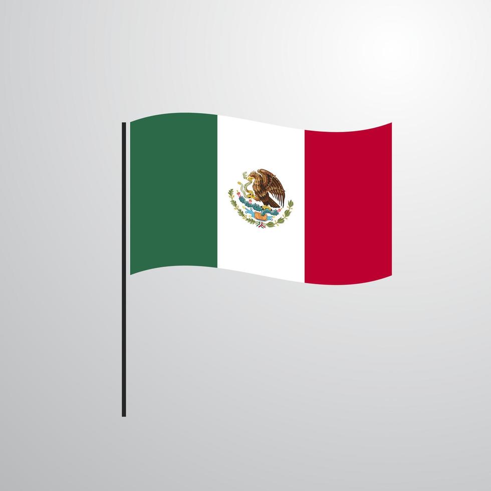 Mexico golvend vlag vector