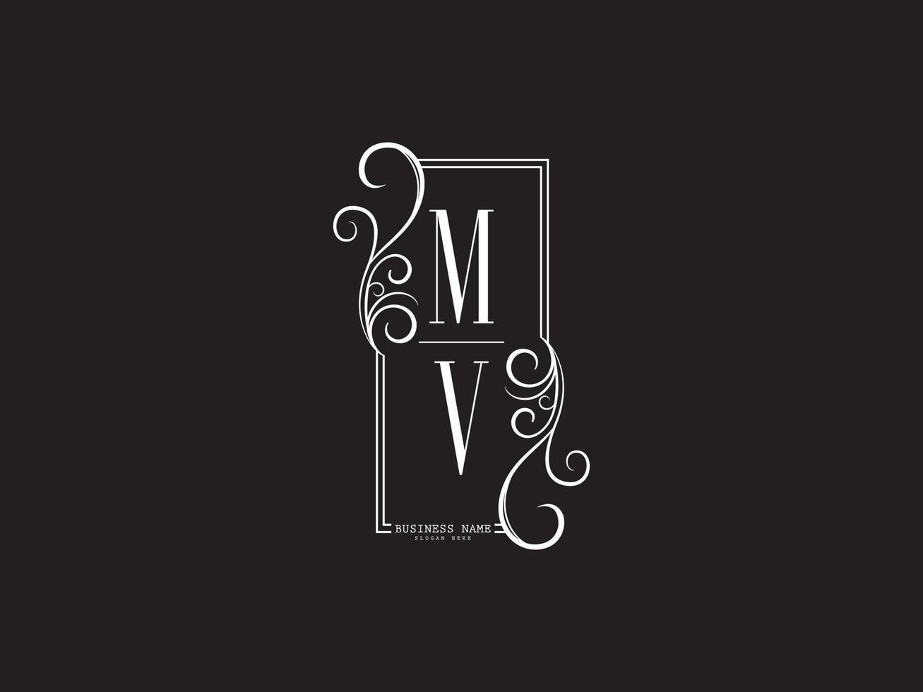 modern mv logo icoon, initialen mv vm luxe logo brief ontwerp vector