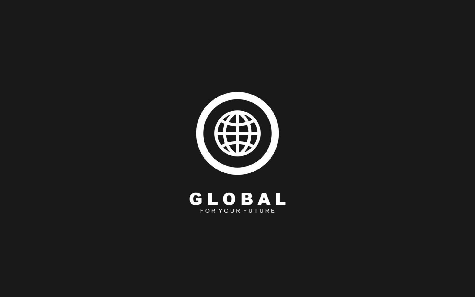 O logo wereldbol voor identiteit. netwerk sjabloon vector illustratie voor uw merk.