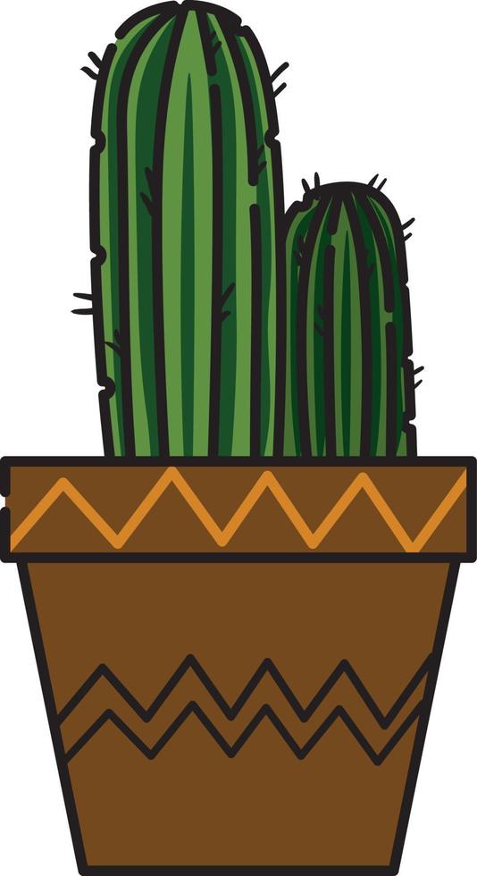 schattig tekenfilm cactus vector