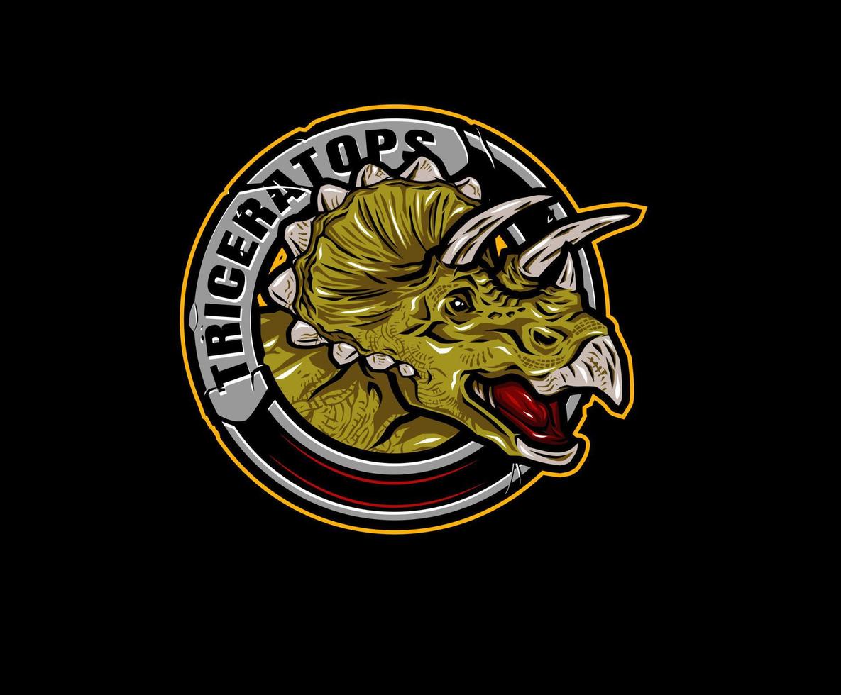 triceratops mascottes, sport- mascottes, kleurrijk verzameling, vector illustratie