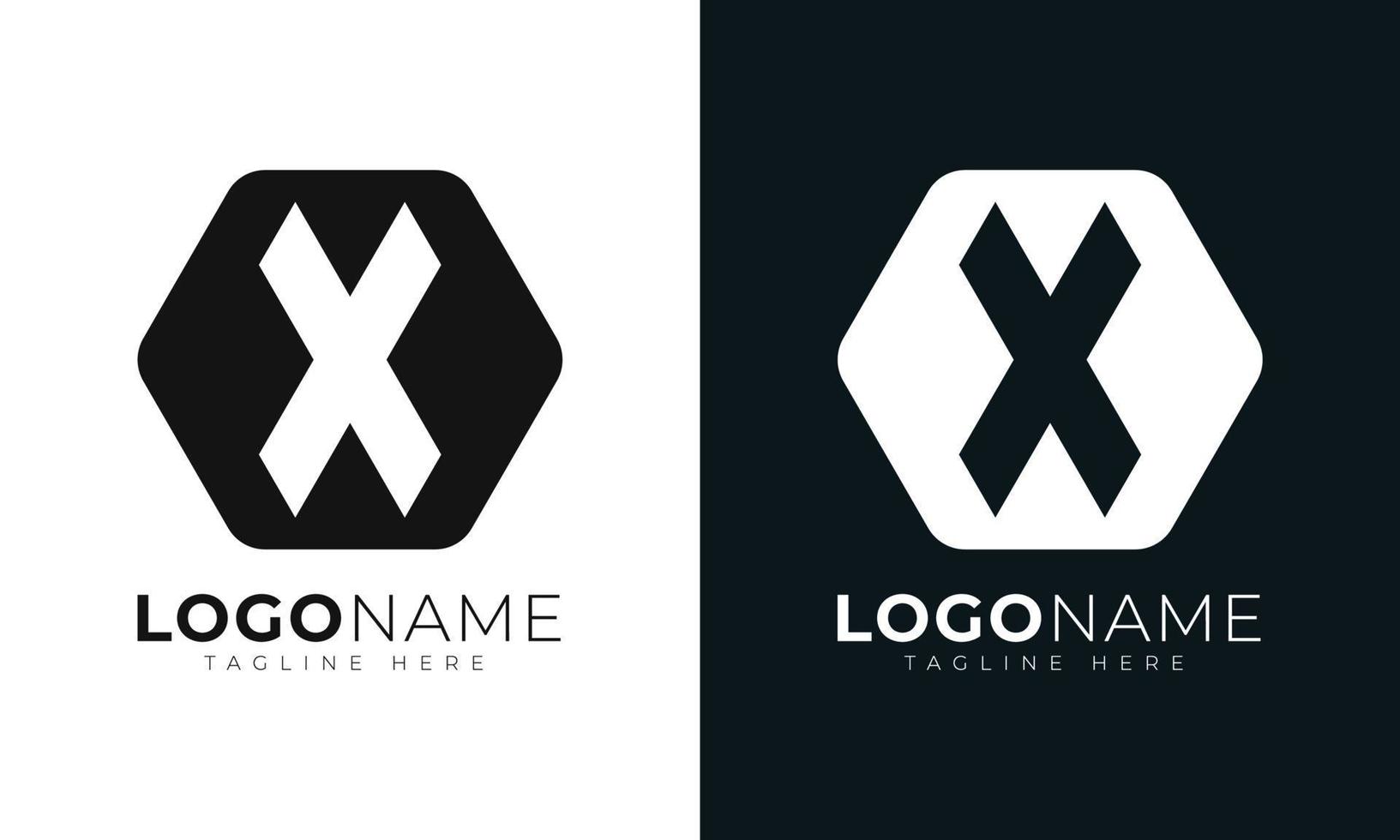 eerste brief X logo vector ontwerp sjabloon. met zeshoekig vorm geven aan. veelhoekige stijl.