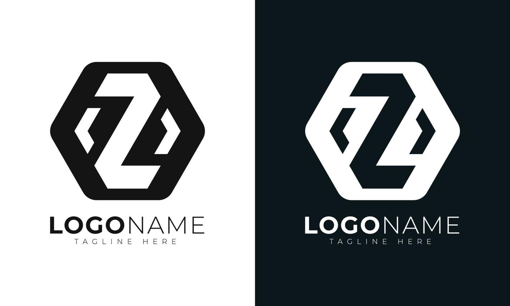 eerste brief z logo vector ontwerp sjabloon. met zeshoekig vorm geven aan. veelhoekige stijl.