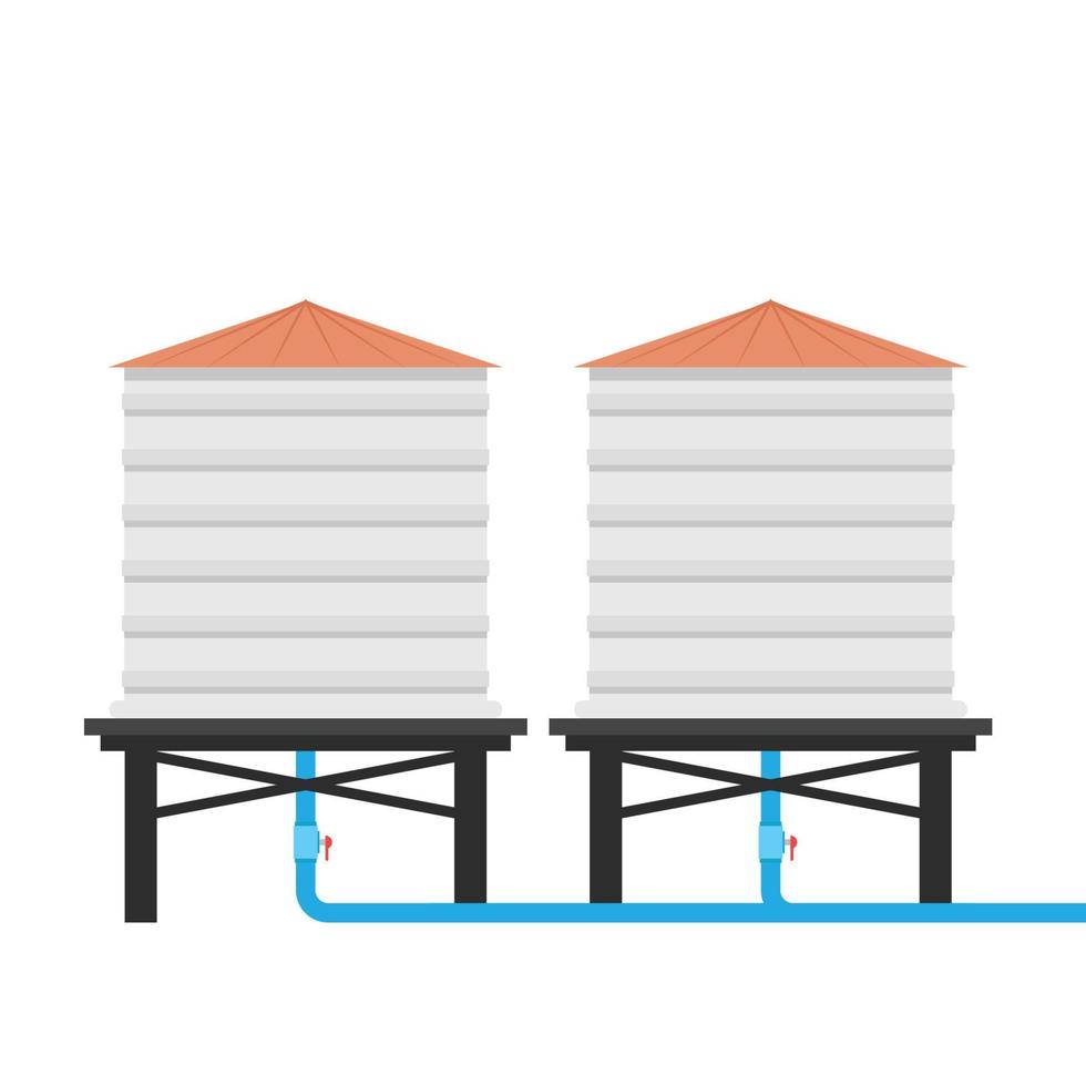 water tank vector. water tank Aan wit achtergrond. vector