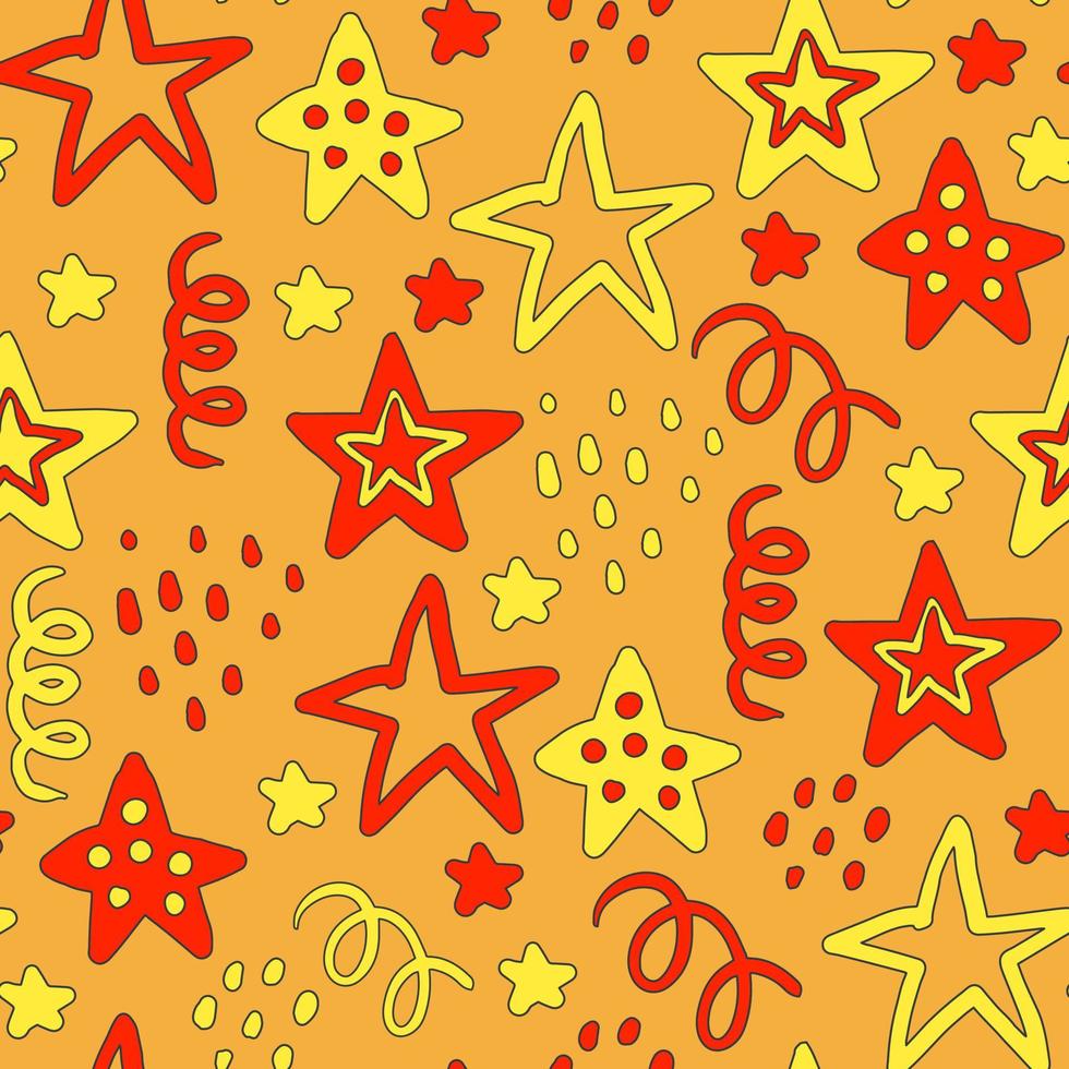 feestelijk naadloos patroon met sterren vector