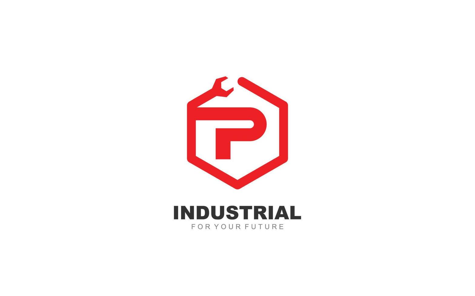 p logo loodgieter voor identiteit. brief sjabloon vector illustratie voor uw merk.