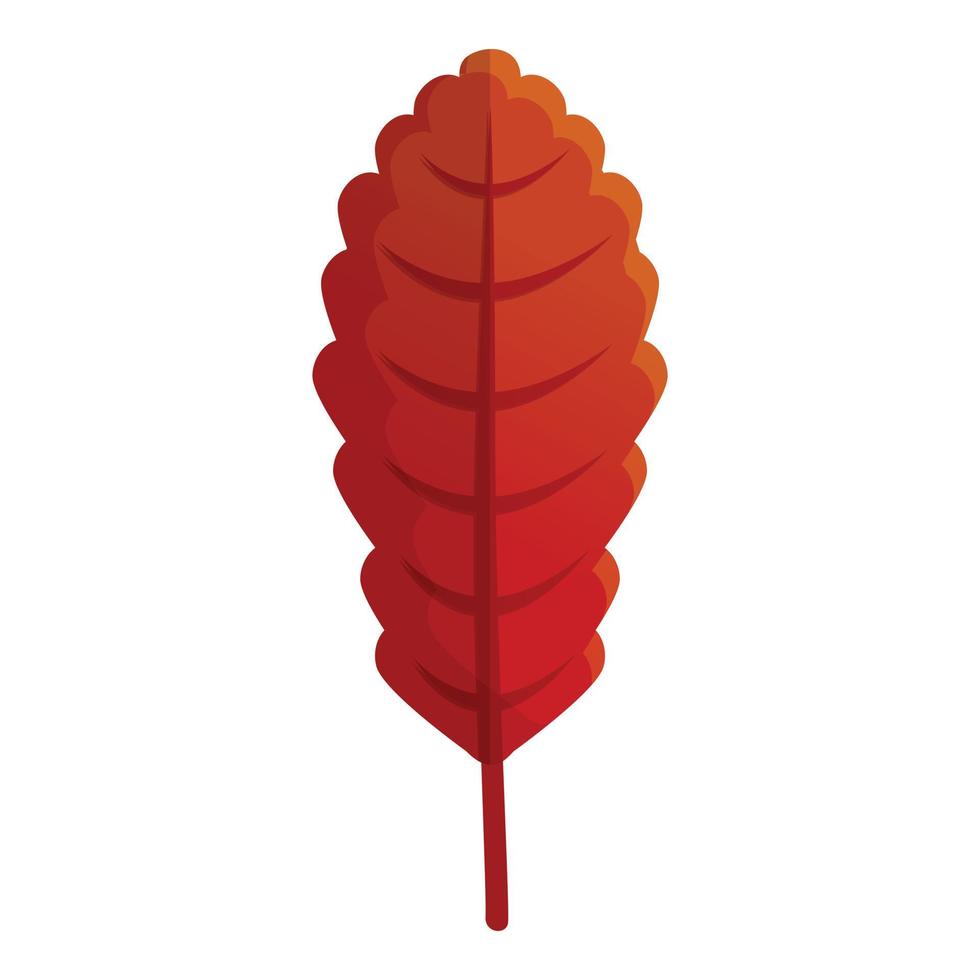 rood herfst blad icoon, tekenfilm stijl vector