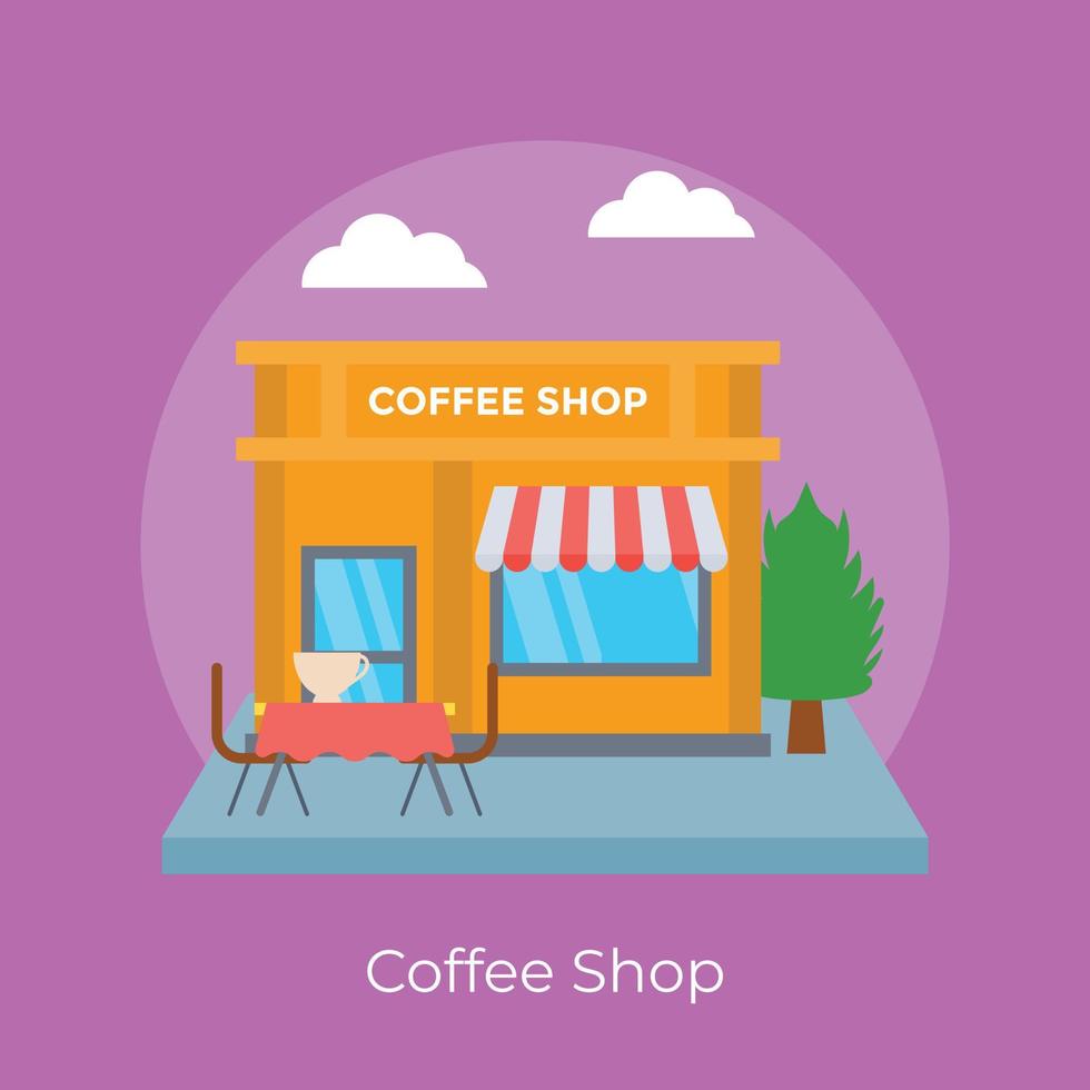 modieus koffie winkel vector