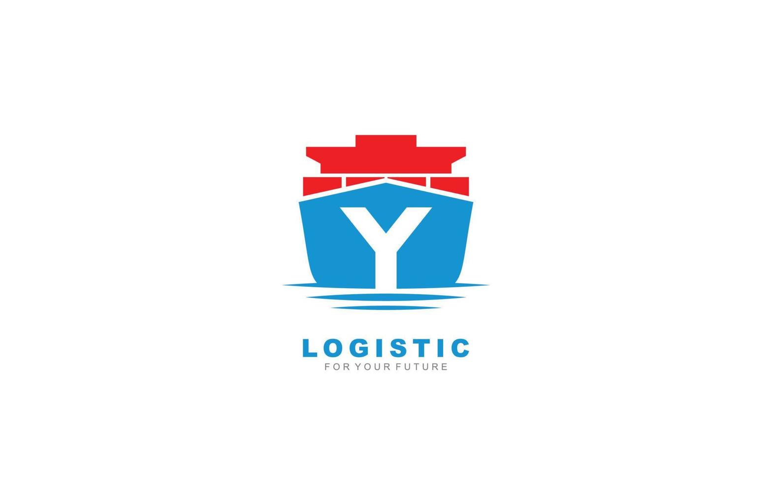 y logo logistiek voor branding bedrijf. Verzending sjabloon vector illustratie voor uw merk.