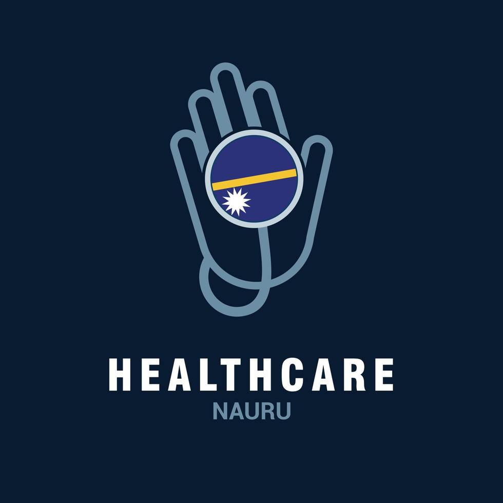 Gezondheid zorg logo met land vlag ontwerp vector