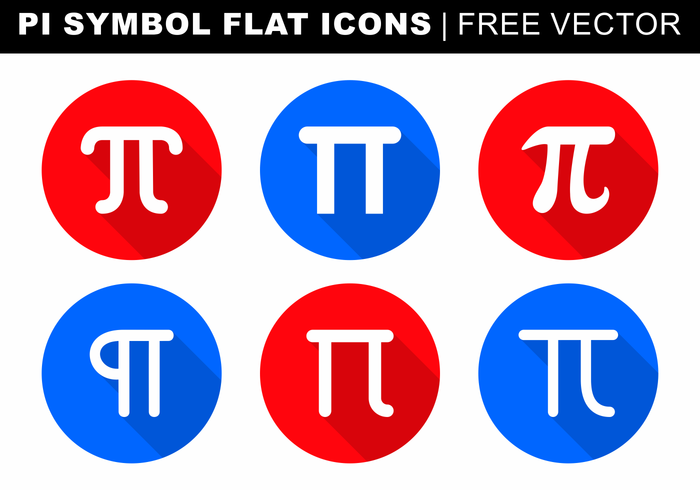 Symbool van Pi Flat Icons Gratis Vector