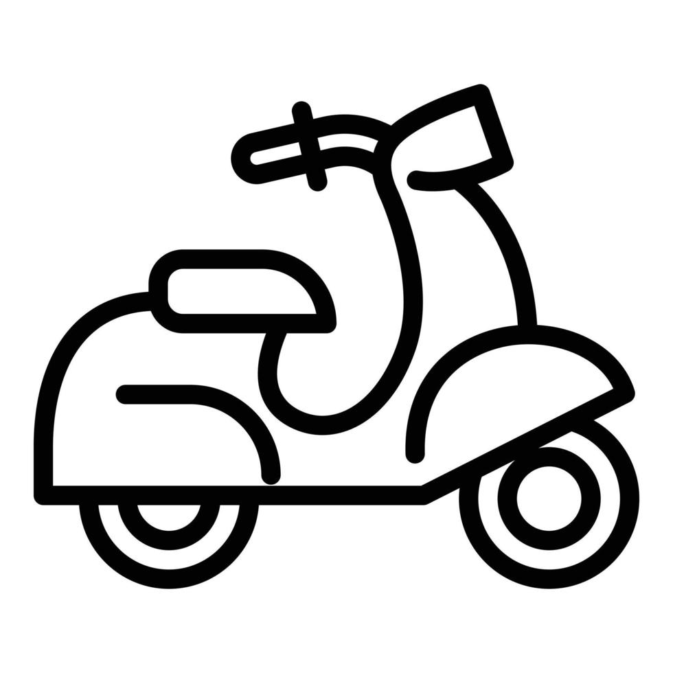 Italiaans scooter icoon, schets stijl vector