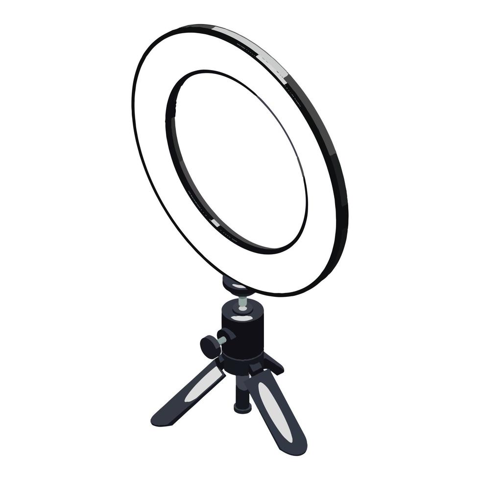 selfie ring licht icoon, isometrische stijl vector