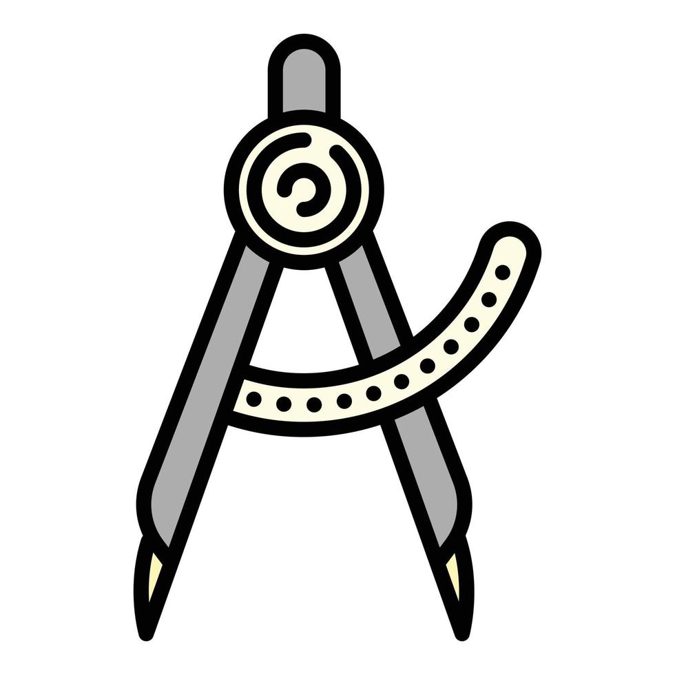 school- staal kompas icoon, schets stijl vector