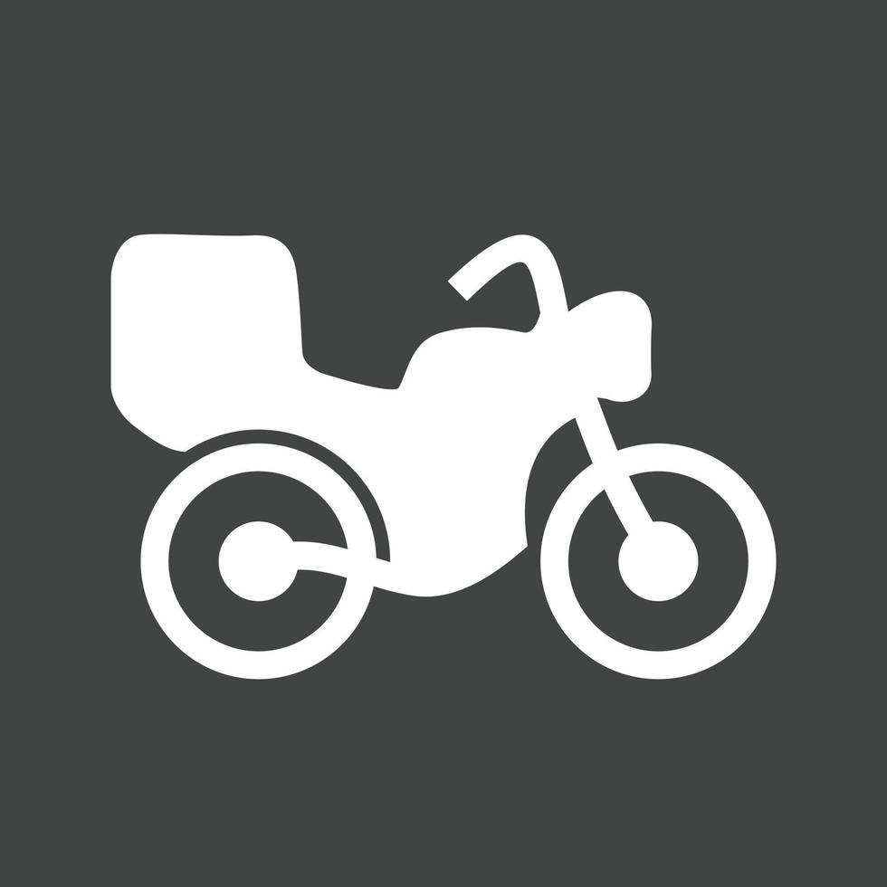 fiets glyph omgekeerd icoon vector