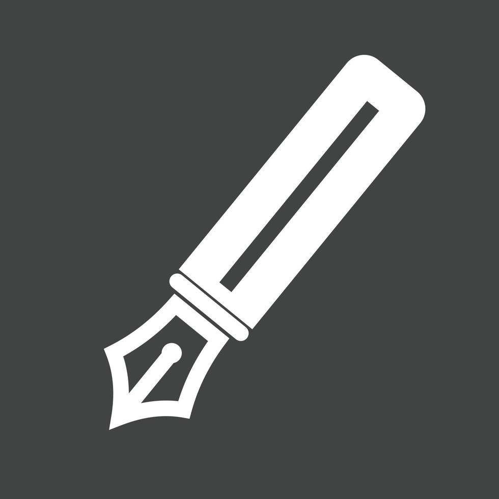 fontein pen glyph omgekeerd icoon vector