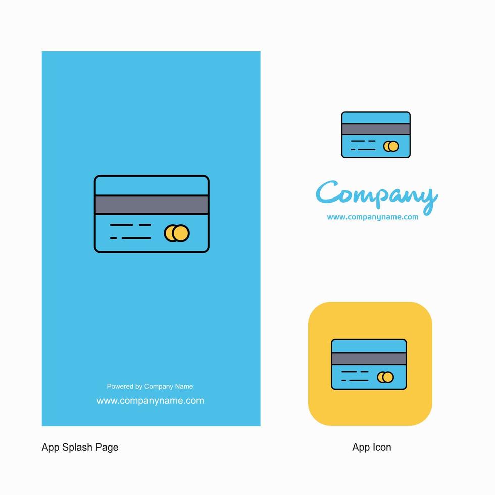 credit kaart bedrijf logo app icoon en plons bladzijde ontwerp creatief bedrijf app ontwerp elementen vector