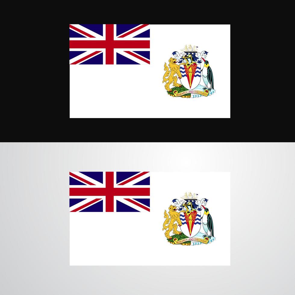 Brits antarctisch gebied vlag banier ontwerp vector