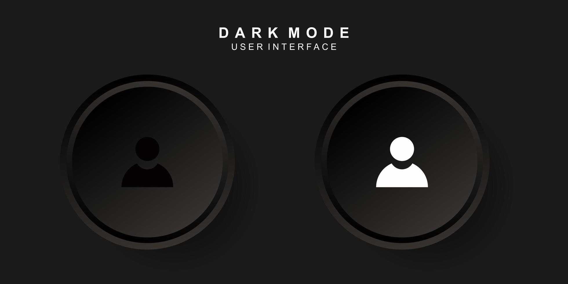 eenvoudige creatieve contactgebruikersinterface in donker neumorfisme-ontwerp vector