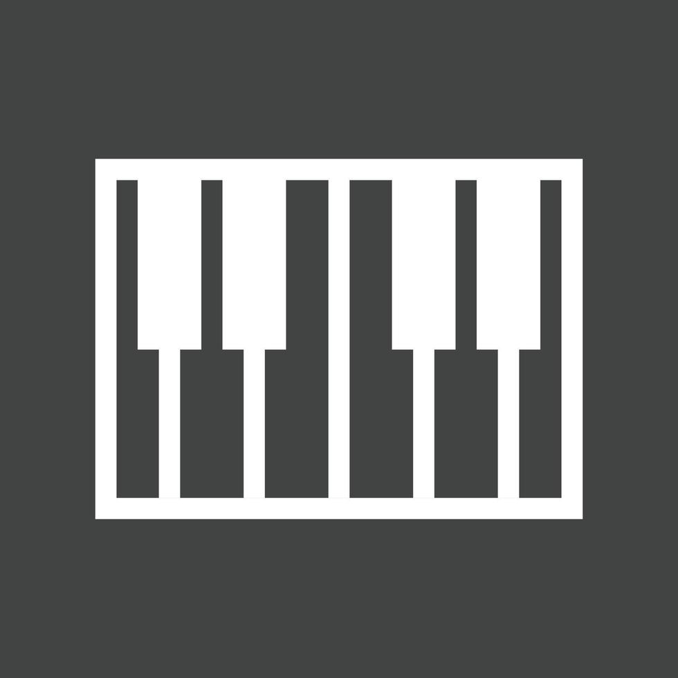 piano glyph omgekeerd pictogram vector