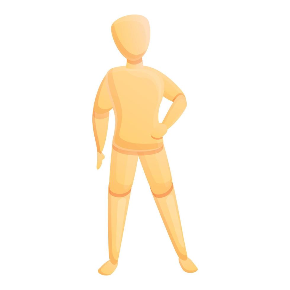 figuur mannequin icoon, tekenfilm stijl vector