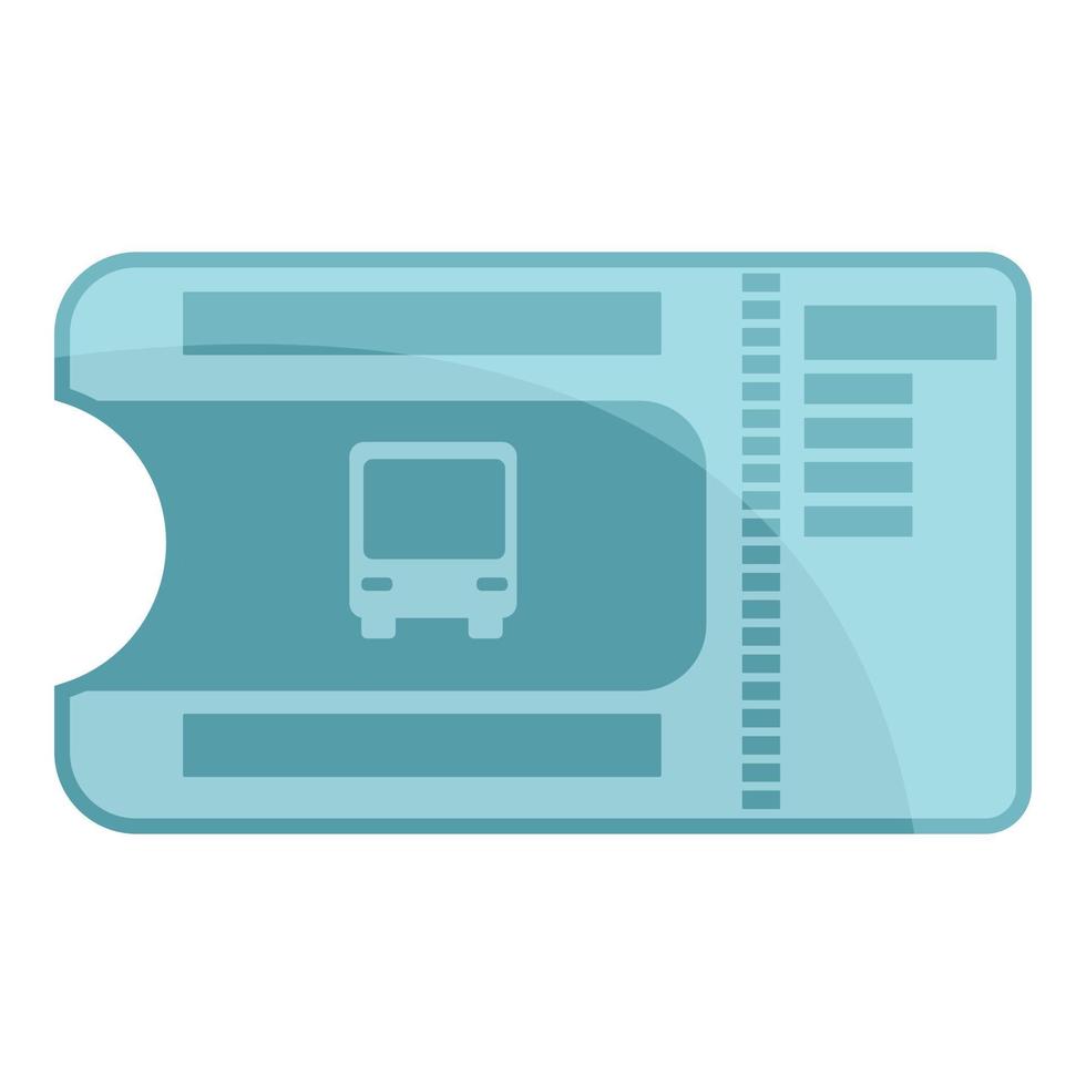 modern bus ticket icoon, tekenfilm stijl vector