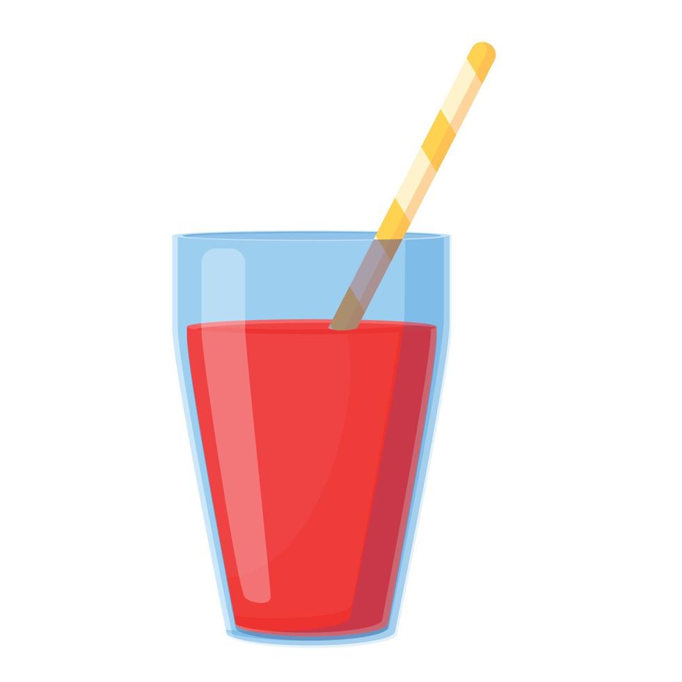 zomer partij rood drinken icoon, tekenfilm stijl vector