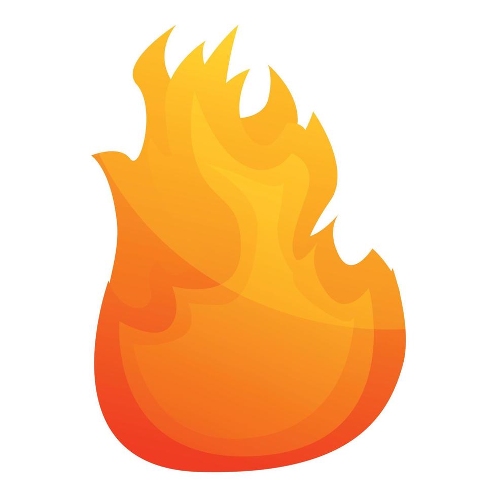 vuurbol brand vlam icoon, tekenfilm stijl vector