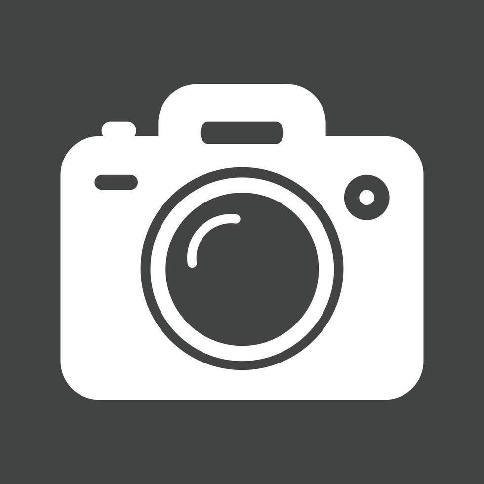 camera glyph omgekeerd icoon vector